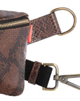 Marie Martens Coachella crossbody- en heuptas – Brown Python
