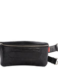 Marie Martens Coachella crossbody- en heuptas in zwart pythonprint leer