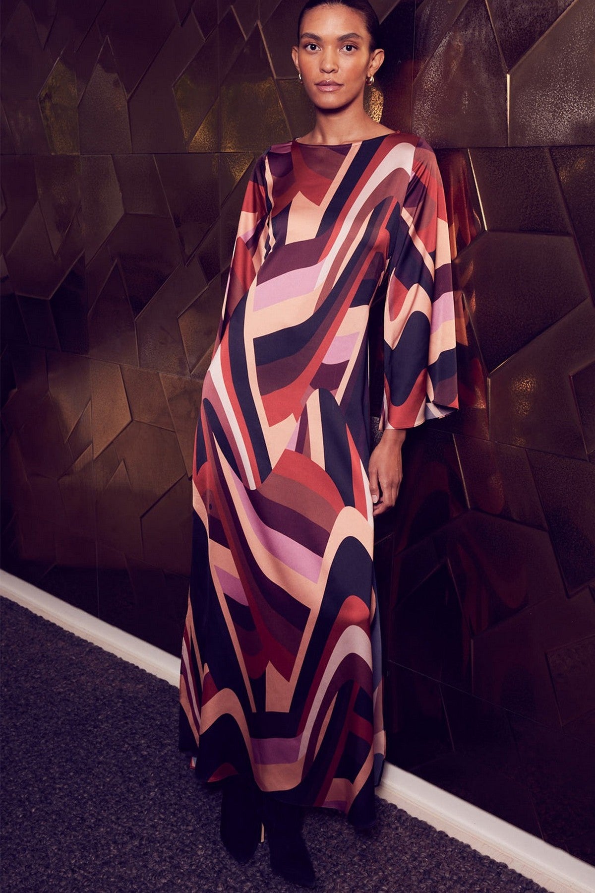 Misa Los Angeles - Laurie dress - Kleed lang Canyon stripe