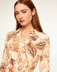 Misa Los Angeles - Monica dress - Kleid Midi golden straw - Cremegold