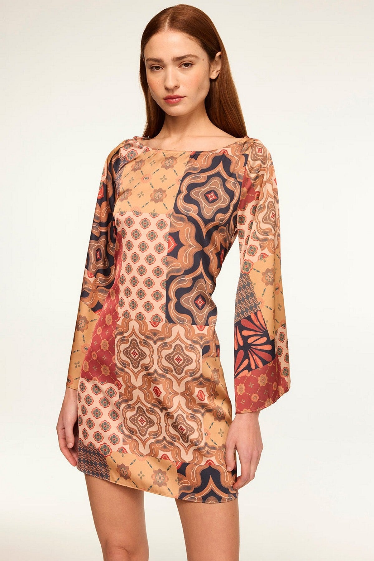 Misa Los Angeles - Twiggy dress - Kleed kort patchwork