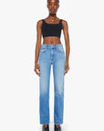 Jeans van Mother, model Kick it in de kleur medium blue