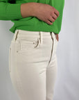 Mother - 10297-753/A - Jeans mit hoher Taille und geradem Bein - Cremeweiß