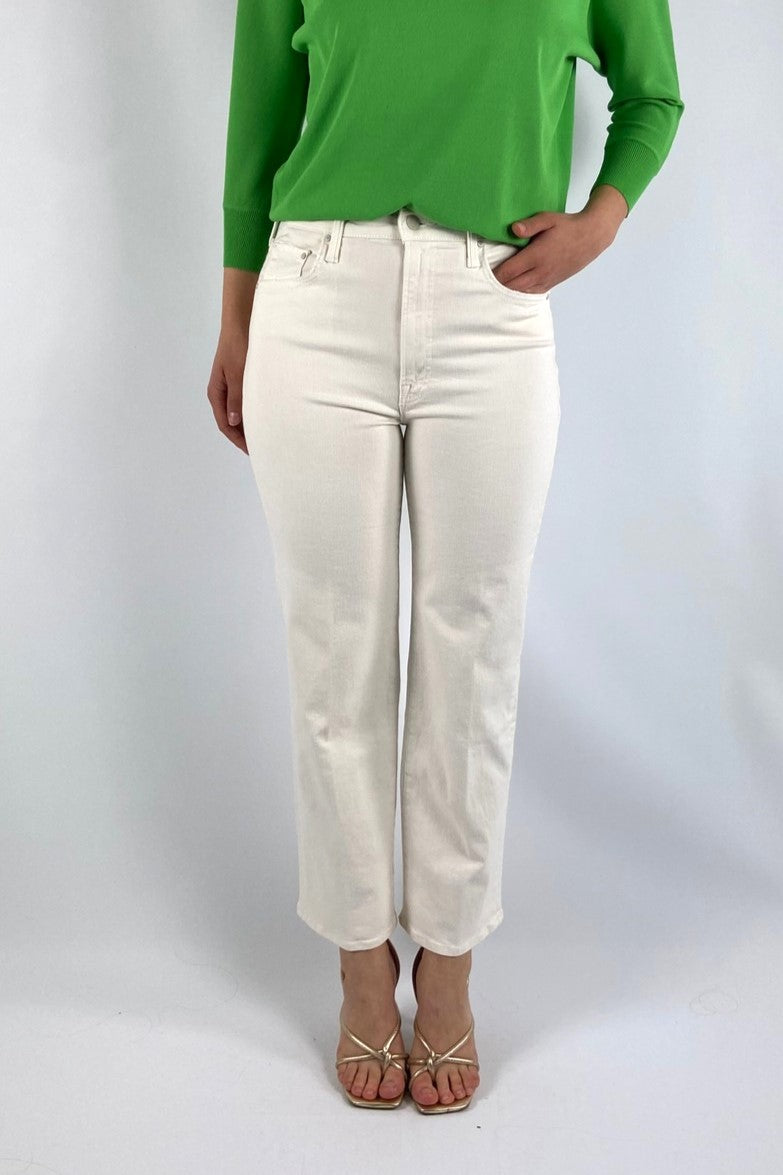 Damesjeans van Mother in crème kleur