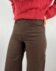 MOTHER The Undercover Sneak wide leg jeans – Chocolate
