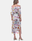 Mucho Gusto - Dress C51CIN092 - Jurk off-shoulder print