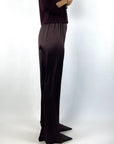 Natan Ficeo-JTBT02 satijnen wide-leg pantalon – Aubergine Foncé