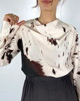 Natan - Danais-N3CS04-134 - Shirtbloes print - ecru chocolat