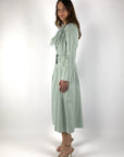 Natan - Enes Wickelkleid mit Stoffgürtel - Mintgrün - ENES-NICA02
