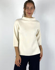 Natan - Mist-Wool-102 - Truitje col montant wol - gebroken wit