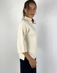 Natan - Mist-Wool-102 - Truitje col montant wol - gebroken wit
