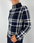 Natan - Must-carreaux - Pull ruitpatroon jacquard - marine
