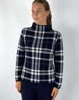 Natan - Must-carreaux - Pull ruitpatroon jacquard - marine