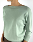 Natan - Nora-persy pull 150 - Trui korte mouw crêpe knit - MINT