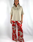 Natan - CARLA 170 - Hose mit Flou-Print - Rotbeige