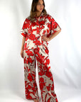 Natan - CARLA 170 - Hose mit Flou-Print - Rotbeige