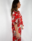 Natan - CHARLE 170 - Hemdbluse mit Blumenprint - rotbeige