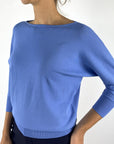 Natan Noa-persy pull 140 crêpe knit trui – Lichtblauw