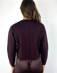 Natan Ovni-merinos1 kort vest wol – Aubergine Foncé