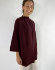 Natan - Karat 125 - Lange Wollweste - Aubergine