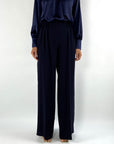 Natan - Blake 140 - Hose aus Flou-Crêpe - Marineblau