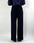Natan - Blake 140 - Hose aus Flou-Crêpe - Marineblau