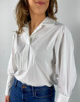 Natan - CAMI 101 - Bluse mit Gummizug hinten - weiß