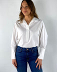 Natan - CAMI 101 - Bluse mit Gummizug hinten - weiß
