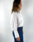 Natan - CAMI 101 - Bluse mit Gummizug hinten - weiß