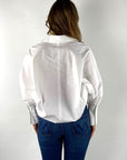 Natan - CAMI 101 - Bluse mit Gummizug hinten - weiß