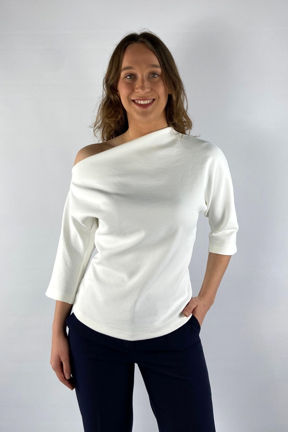 Shirt van Natan met off-shoulder kraag