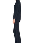 Norma Kamali - KK4266PL10 - Top kurzarm kastig - schwarz