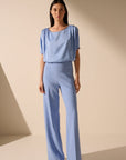 Oscar The Collection - Amber trousers - Weite Hose - himmelblau
