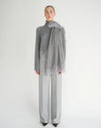 Oscar The Collection Brad Scarf in Imperial Grey met verfijnde kanten boord