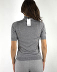 Oscar The Collection Cerine top met hoge hals – Imperial Grey
