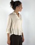 Oscar The Collection – Forbes Top – Hemd mit Kragen und Knöpfen – WINTER WHITE