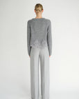Oscar The Collection - Hamilton pullover - Pull met kanten detail - IMPERIAL GREY