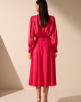 Oscar The Collection - Hollow Top - Wickelbluse - Himbeere