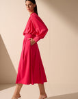 Oscar The Collection - Hollow Top - Wickelbluse - Himbeere