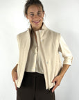 Oscar The Collection Rick Jacket bodywarmer met opstaande kraag – Macademia