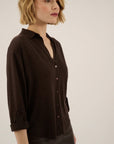 Oscar The Collection - Forbes top - Poloshirt los - chocolate