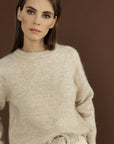 Oscar the collection - CHLOE Ecru - Pullover mit Rundhalsausschnitt