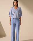 Oscar The Collection - Clemence Pullover - Pullover mit V-Ausschnitt - himmelblau