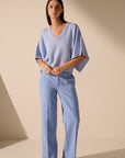 Oscar The Collection - Clemence Pullover - Pullover mit V-Ausschnitt - himmelblau