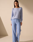 Oscar The Collection – Justin – Pullover mit Ballonärmeln – Himmelblau