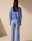 Oscar The Collection – Otis-Top – Pullover mit elastischer Taille – Himmelblau