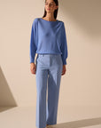 Oscar The Collection – Otis-Top – Pullover mit elastischer Taille – Himmelblau