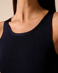 Oscar The Collection - Schärpentop - Rundhals-Top - Marineblau