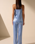 Oscar The Collection - Zane Top - Top Satin Schalverschluss - Himmelblau