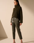 Oscar the collection - Vajo Pullover - Lockerer Rollkragenpullover - Khaki